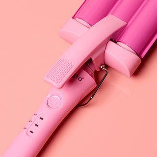 Tourmaline-Infused 25mm Triple Barrel Waver (Double Pink)