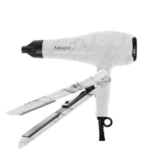 Blow Dry & Straighten Essentials Duo (White Marble)