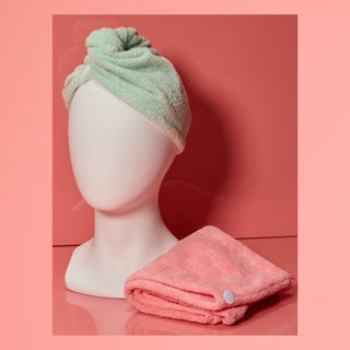 Microfiber Hair Towel (Twin Pack)