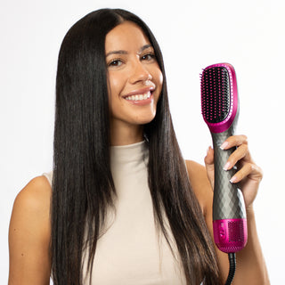 Air Straightening Brush (Silver/Pink)