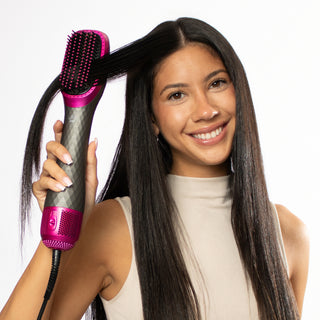 Air Straightening Brush (Silver/Pink)